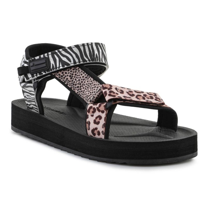 Sandales D.Franklin Forest High Strips Imprimé animal DFSH404002-ABLA noir 1