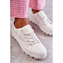 Baskets pour femmes peintes Big Star KK274045 blanc blanche 4