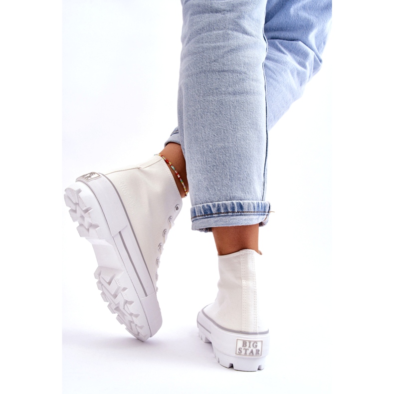 Sneakers pour femmes sur la plate-forme blanche Big Star LL274156 3 Sneakers pour femmes sur la plate-forme blanche Big Star LL274156 3