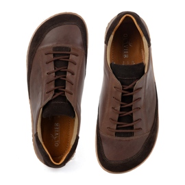Olivier Posonge aux pieds nus chaussures pour hommes en cuir marron Reno brun 2