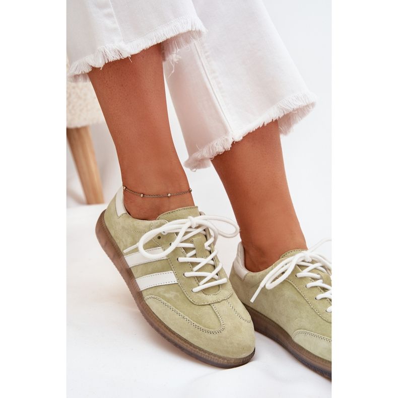 Boto Baskets en cuir faibles Ismina pour femmes vert 2