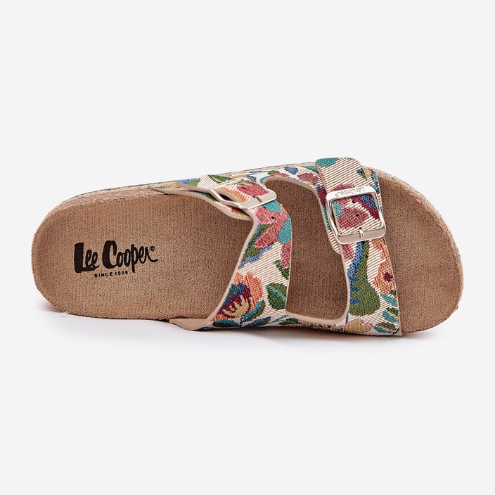 Slippers pour femmes à motifs sur une plate-forme en liège avec Lee Cooper LCW-25-35-3480L Multicolor Budles multicolore 2