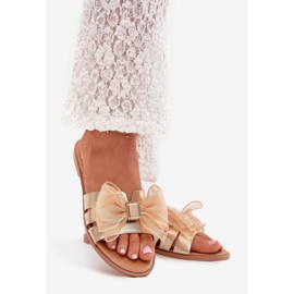 Boto Les tongs pour femmes à tobe d'or 1