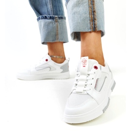 Cross Jeans Les baskets sportives blanches féminines croisent les jeans 2