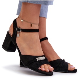 Vinceza Sandales écologiques pour femmes sur le poteau avec des décorations noires 4