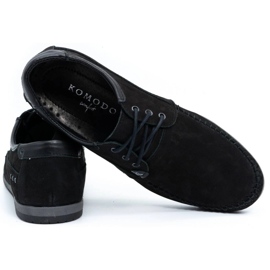 KOMODO Chaussures masculines en cuir 875 Nubuk noir 2