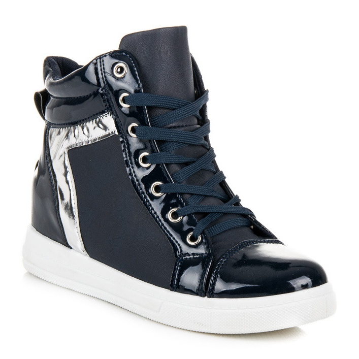 Emaks Baskets laquées bleu 1