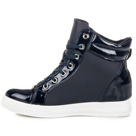 Emaks Baskets laquées bleu 2