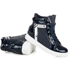 Emaks Baskets laquées bleu 3