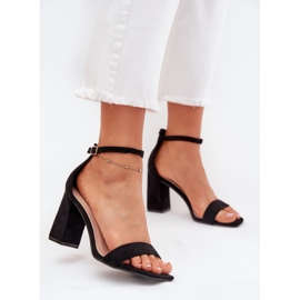 Boto Sandales féminines sur l'éco daim post Elirae noir 2