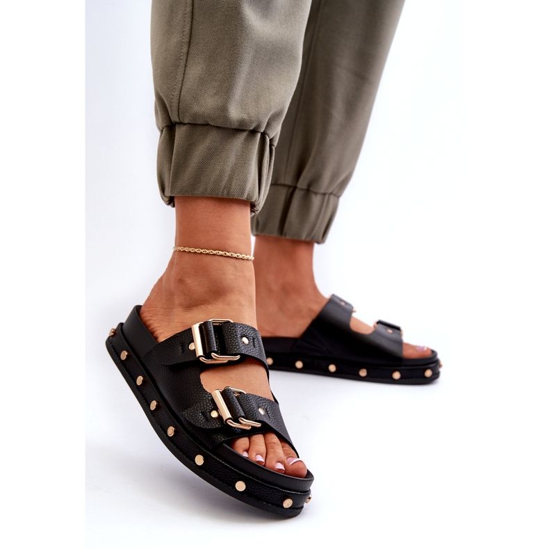 Les tongs pour femmes sur la plate-forme Big Star NN274082 Black noir 2