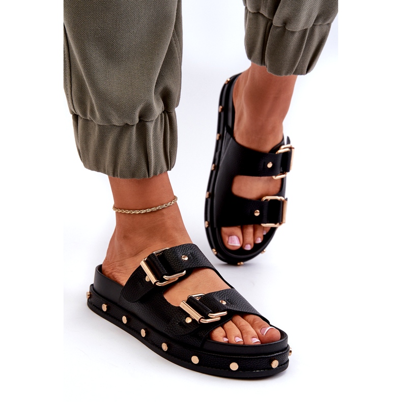 Les tongs pour femmes sur la plate-forme Big Star NN274082 Black noir 3