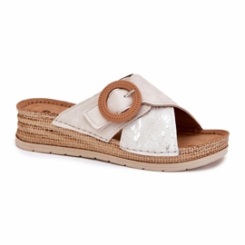 Cales féminines avec une pince de serrage décorative Inblu RV000012 beige 3 Cales féminines avec une pince de serrage décorative Inblu RV000012 beige 3