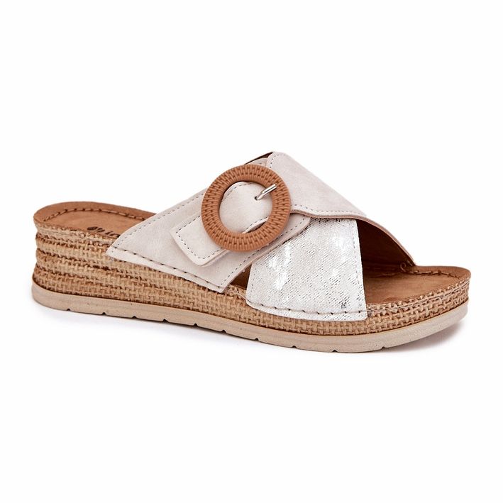 Cales féminines avec une pince de serrage décorative Inblu RV000012 beige 3 Cales féminines avec une pince de serrage décorative Inblu RV000012 beige 3