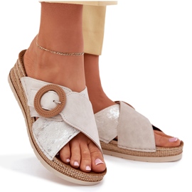 Cales féminines avec une pince de serrage décorative Inblu RV000012 beige 6 Cales féminines avec une pince de serrage décorative Inblu RV000012 beige 6