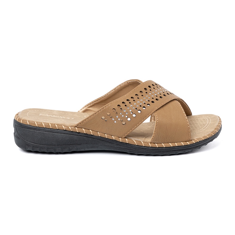 Shelvt Flip beige -flops avec une finition ouverte 1 Shelvt Flip beige -flops avec une finition ouverte 1