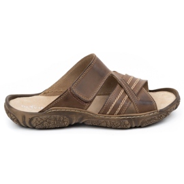 Olivier Slippers en cuir masculin 680mA Brun foncé 1 Olivier Slippers en cuir masculin 680mA Brun foncé 1