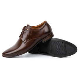 Olivier Chaussures habillées en cuir pour hommes 480 marron foncé brun 3