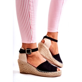 Sandales Femme Confortables Sur Compensées Noir Dellia 2