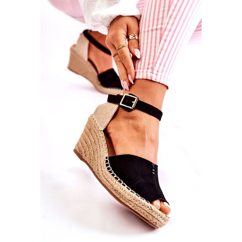 Sandales Femme Confortables Sur Compensées Noir Dellia le noir 3