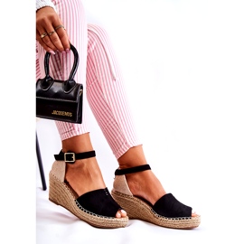 Sandales Femme Confortables Sur Compensées Noir Dellia le noir 4
