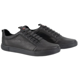 Polbut Chaussures décontractées en cuir pour hommes 2121/2 noir 5