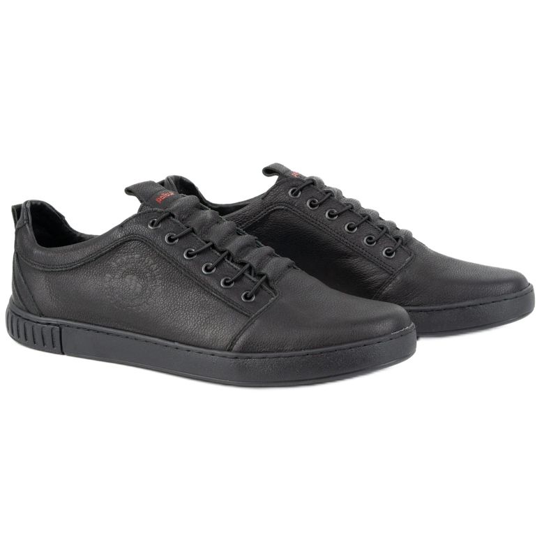Polbut Chaussures décontractées en cuir pour hommes 2121/2 noir 5
