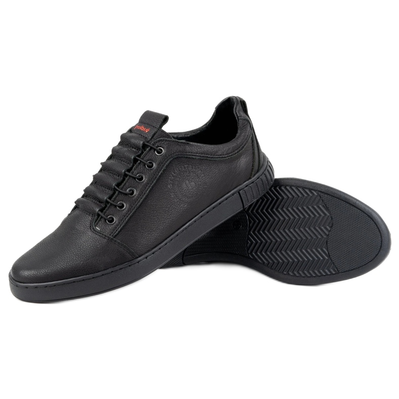 Polbut Chaussures décontractées en cuir pour hommes 2121/2 noir 8
