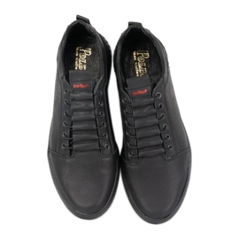 Polbut Chaussures décontractées en cuir pour hommes 2121/2 noir 10