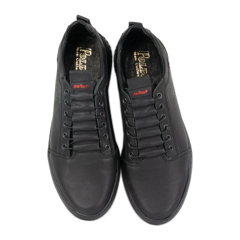 Polbut Chaussures décontractées en cuir pour hommes 2121/2 noir 10