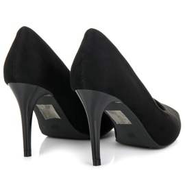 Escarpins en daim noir 1