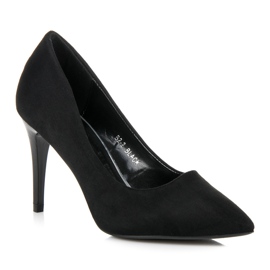 Escarpins en daim noir le noir 3