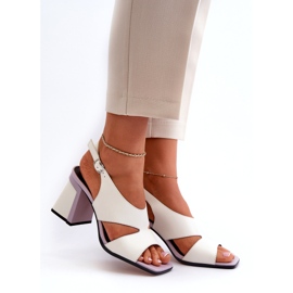 S.Barski Sandales à talons hauts pour femmes blanches D&A MR38-153 3 S.Barski Sandales à talons hauts pour femmes blanches D&A MR38-153 3