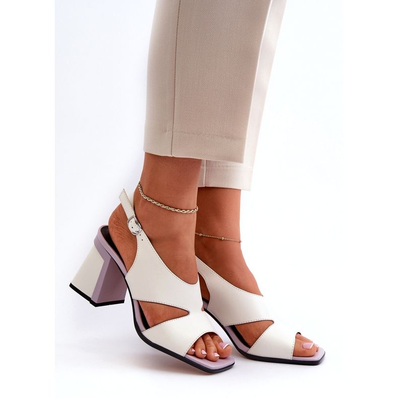 S.Barski Sandales à talons hauts pour femmes blanches D&A MR38-153 3 S.Barski Sandales à talons hauts pour femmes blanches D&A MR38-153 3