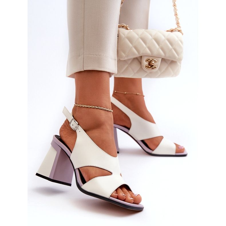 S.Barski Sandales à talons hauts pour femmes blanches D&A MR38-153 4 S.Barski Sandales à talons hauts pour femmes blanches D&A MR38-153 4