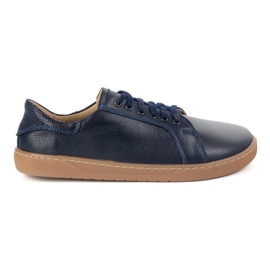 Olivier Barefoot Aura Navy Blue Sneakers Chaussures en cuir avec une semelle plate 1