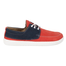 Olivier Moccasins pour femmes Barefoot 0797W Leather LA Red Leather Chaussures rouge 1