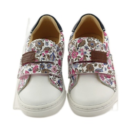 Chaussures fille à fleurs Bartuś rose brun blanche 4