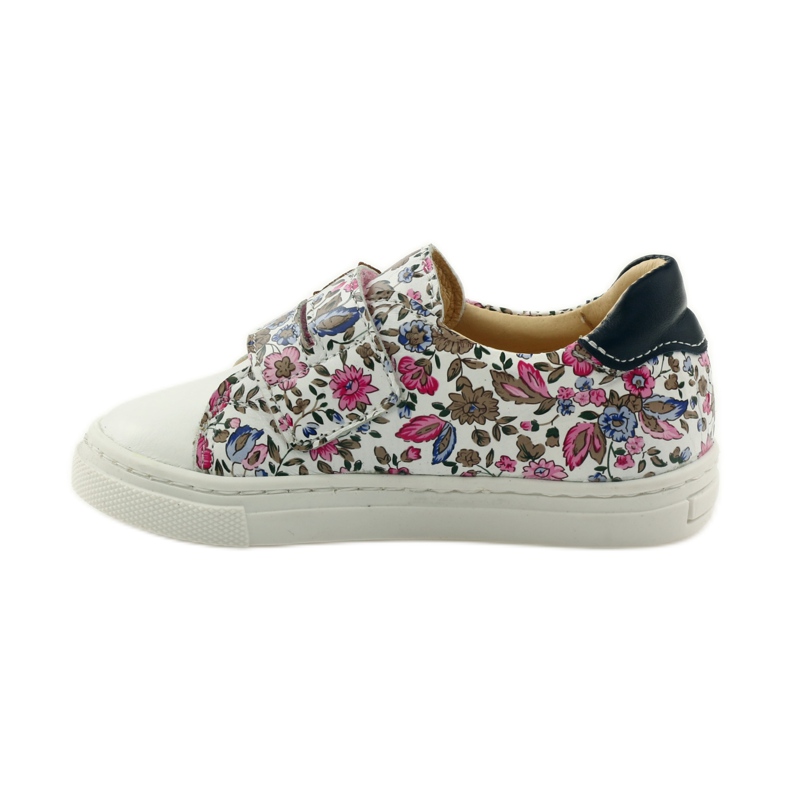 Chaussures fille à fleurs Bartuś rose brun blanc 2