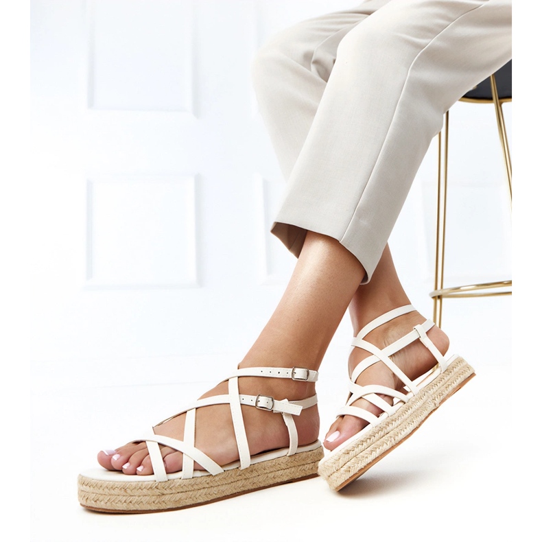 Sandales Beige Espadrile sur la plate-forme Verata 2