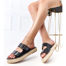 Espadrilles noires avec boucles de Kasina 2