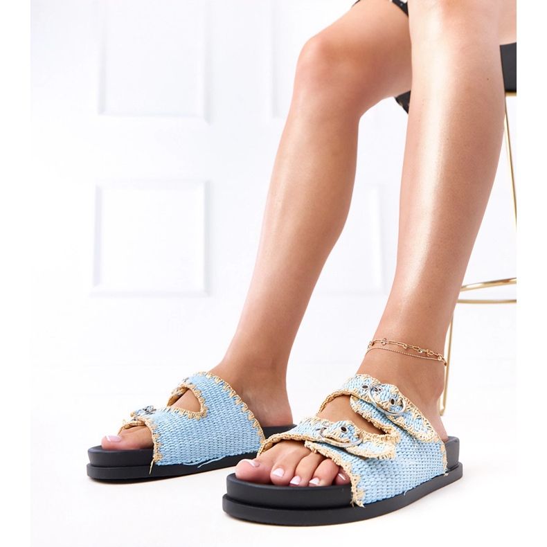 Blue Volde tressée de boucle de sameli bleu 1 Blue Volde tressée de boucle de sameli bleu 1