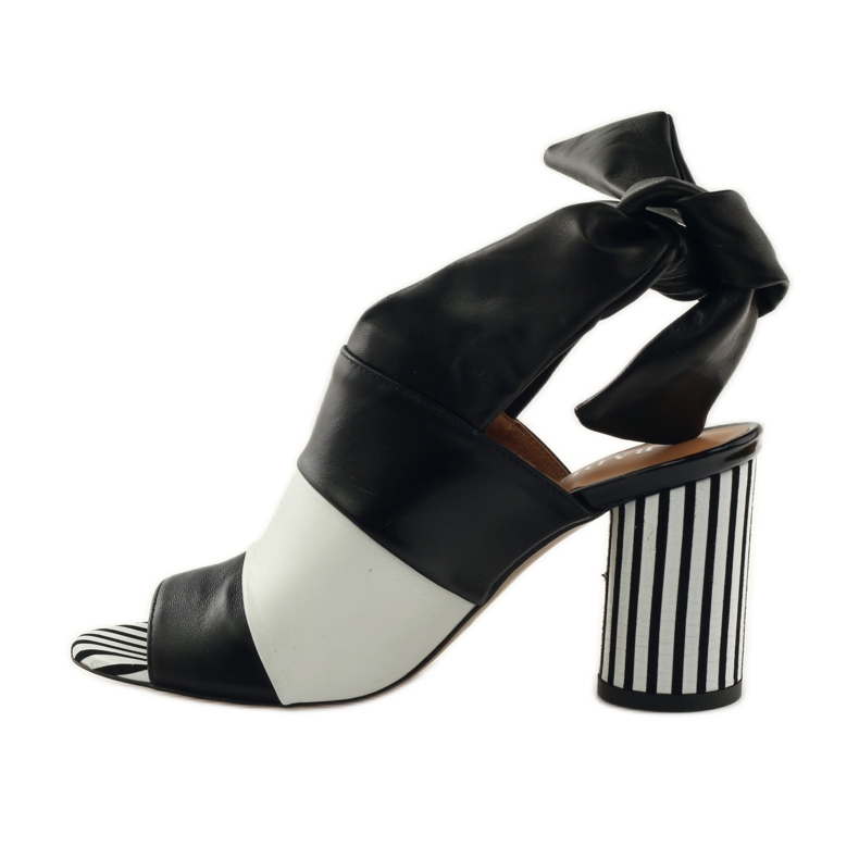 Badura 7787 sandales pour femmes nouées blanche le noir 2