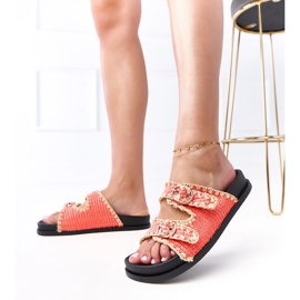 Flip orange -flops avec boucles de sameli 4