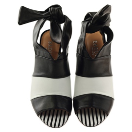 Badura 7787 sandales pour femmes nouées blanche le noir 4