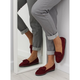 Mocassins femme bordeaux 127-2 rouge 1