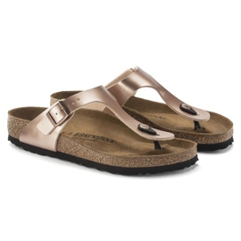 Flip Flip -flops Birkenstock Gizeh BS 1023925 Golden Pink Metalic doré 4