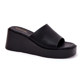 Les tongs pour femmes sur le coin anchoïque noir le noir 4