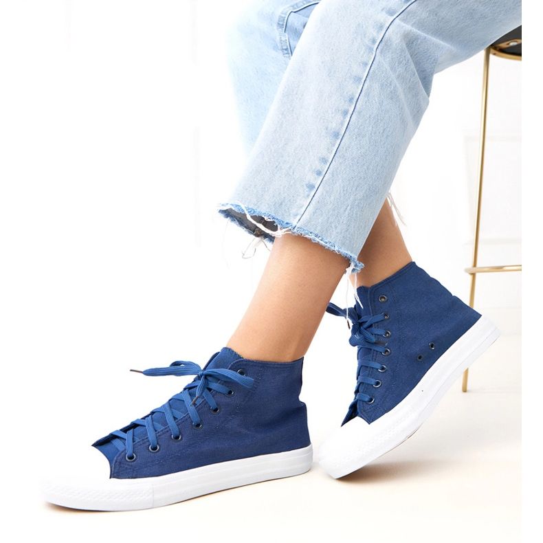 Jeans high baskets ghan bleu 1