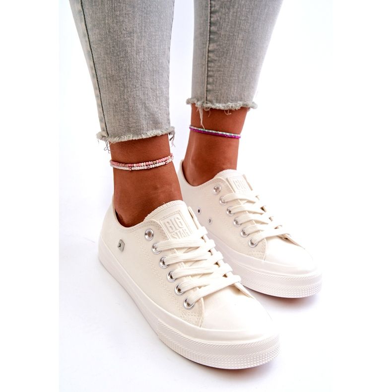 Sneakers féminins classiques Big Star NN274285 blanc 4